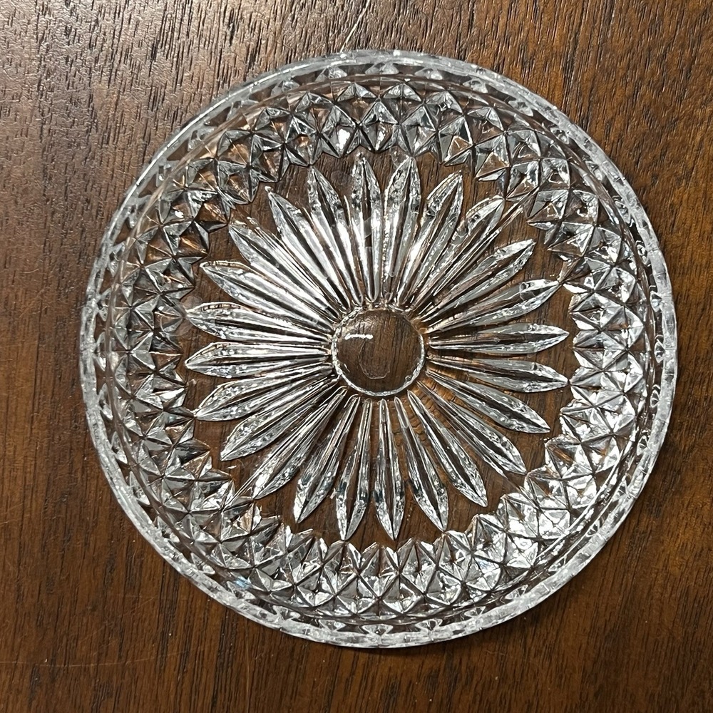 NEW Lead Crystal Glass Coaster Set of 8 Made in West Germany Trinket Dish 3-3/4"